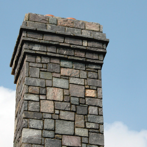 Patterned stone column