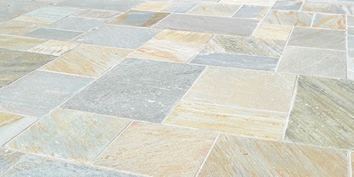 gold quartzite flagstone